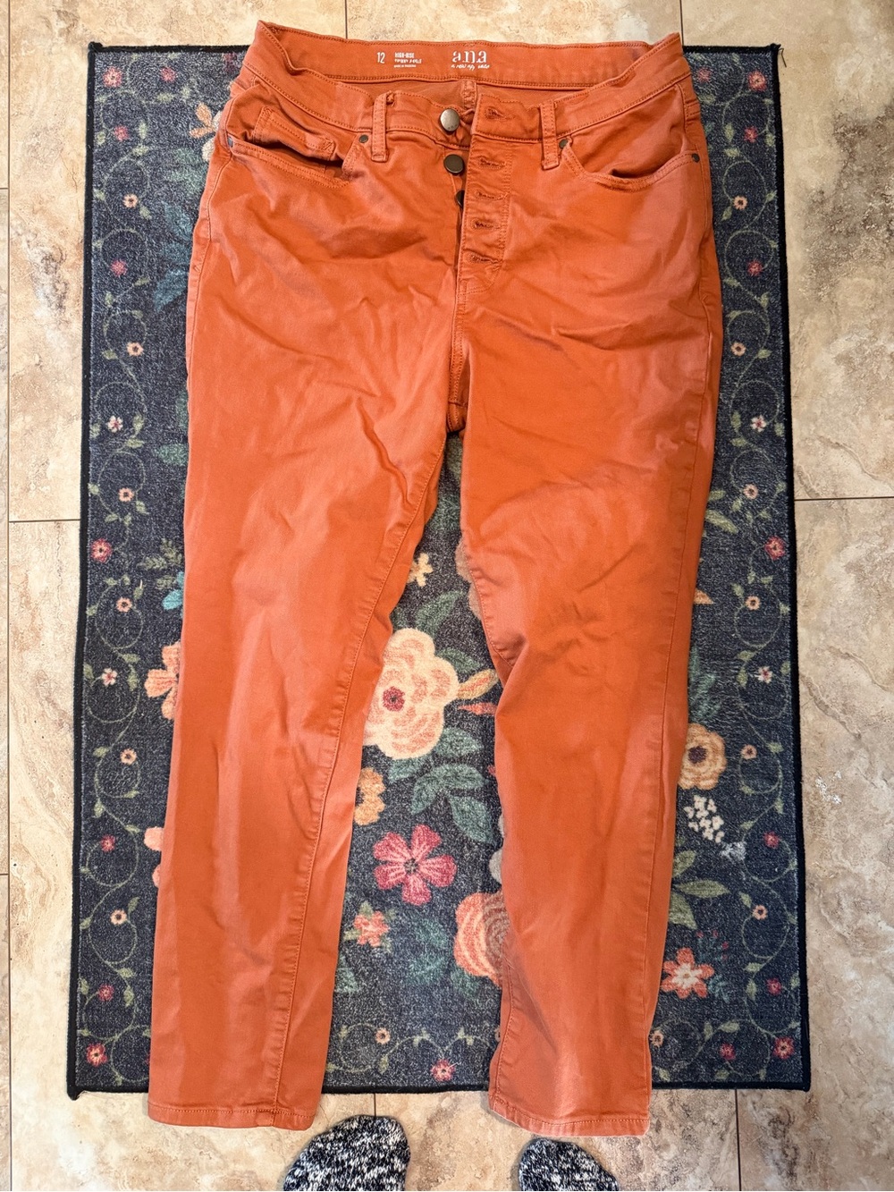 a.n.a Women's Burnt Orange Skinny Jeans